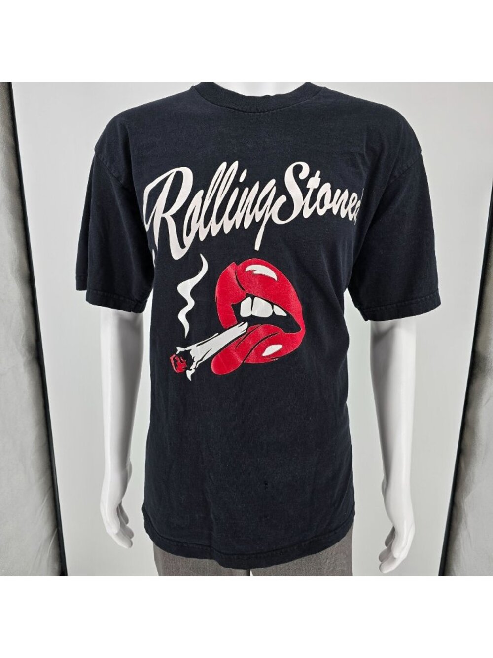 Vintage Y2K Pro 5 "Rolling Stoned" Black Graphic Parody T-Shirt (L) *Holes